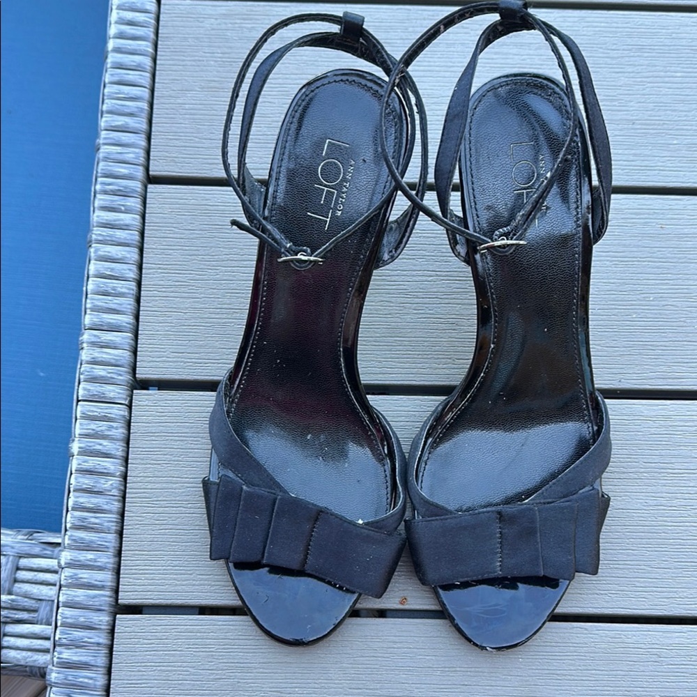 LOFT Black Heels Elegant Streamlined Silhouette